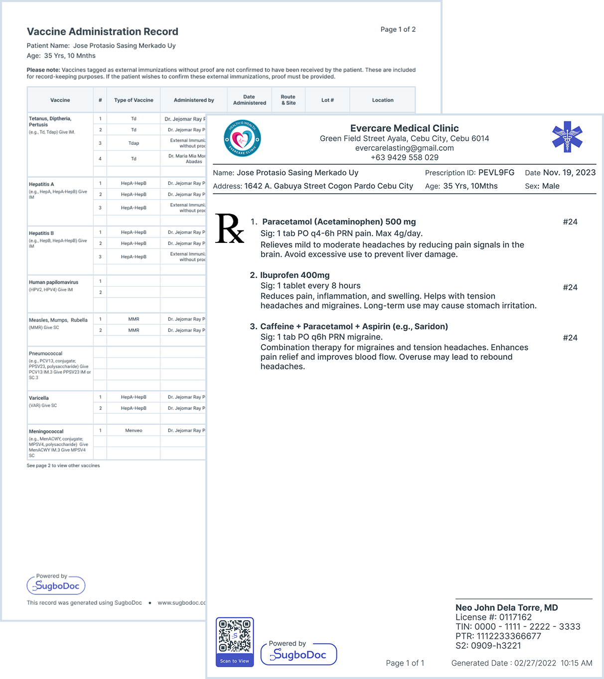 Printable Medical Records